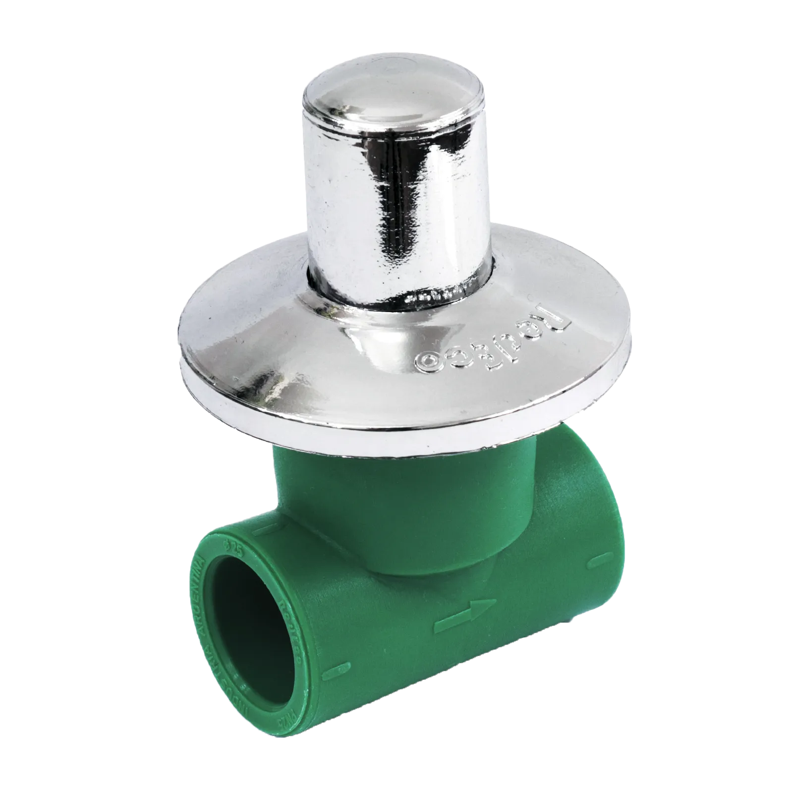 Llave de paso bronce c/ campana cromada